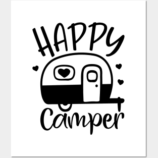 Happy Camper Shirt, Funny Camping Shirt, Camping T-Shirt Shirt, Camper T-Shirt, Camper Shirt Glamping Shirt Hiking Shirt, Nature Lover Shirt Posters and Art